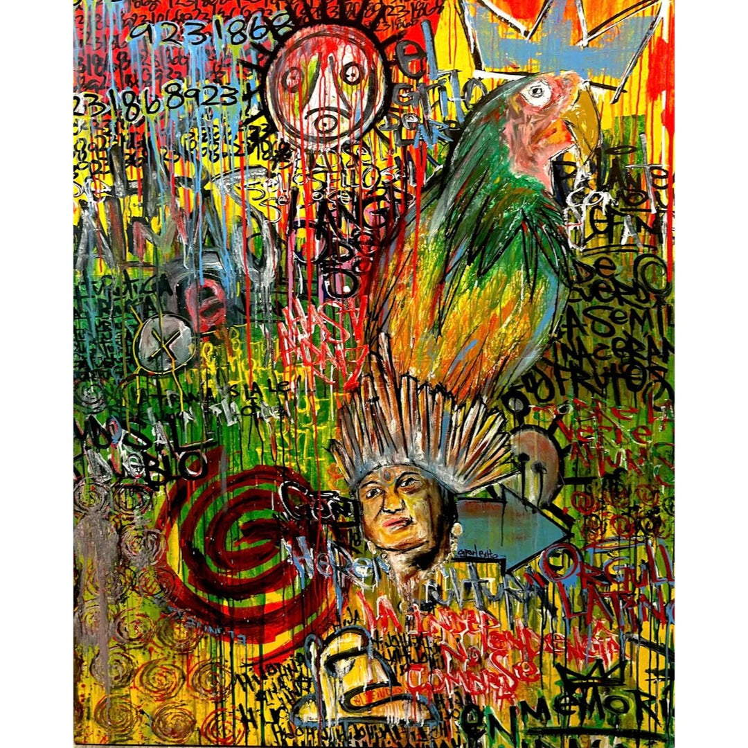 colorful pop expressionist prison basquiat