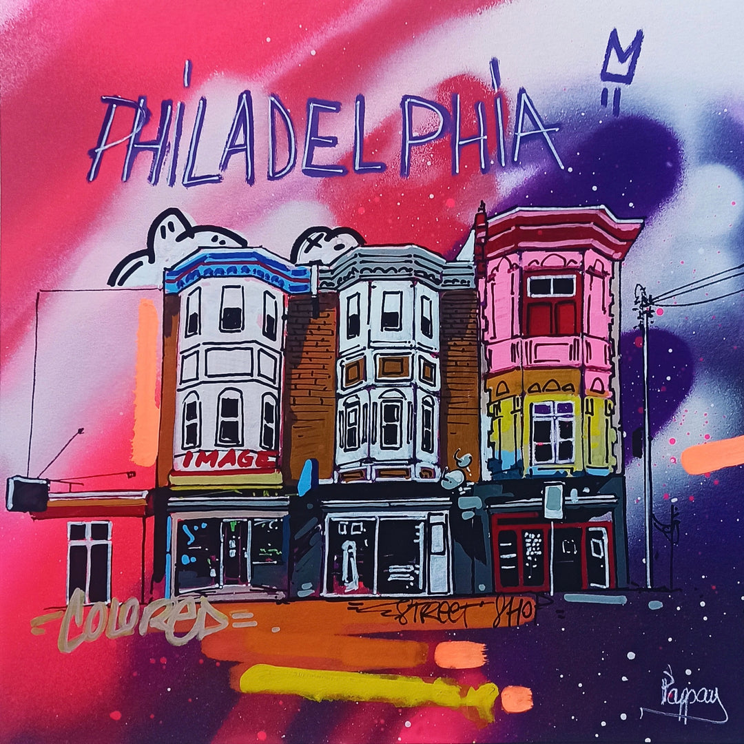 Graffiti, Urban, City Scapes, philadelphia, Ombre, Red, Pink, Purple