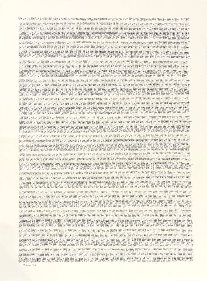 hatch mark showing time spent in prison minimal grey black and white lines on paper vertical pattern