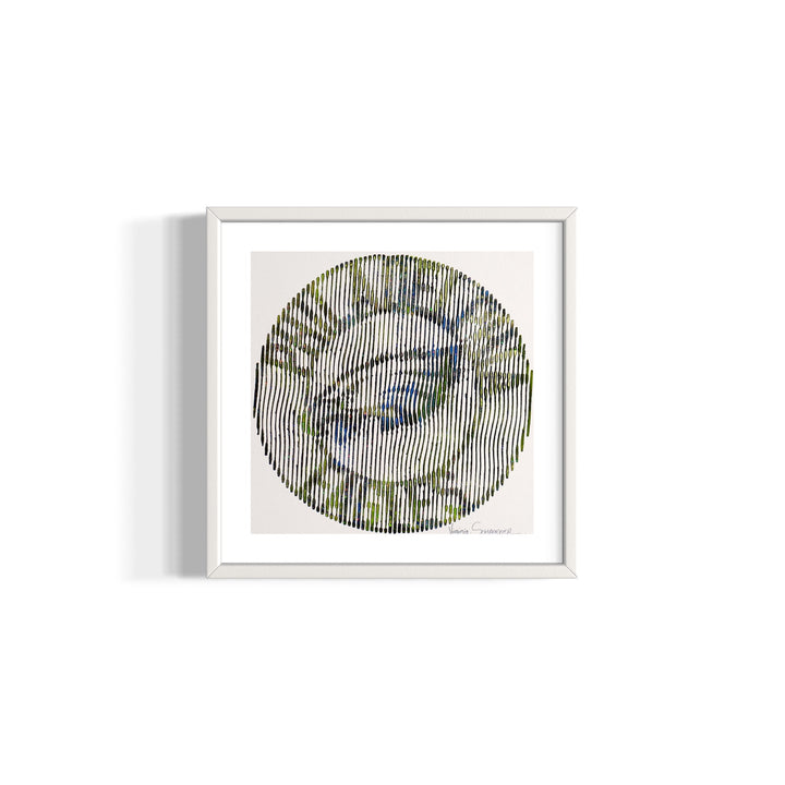 Philadelphia Eagles football team emblem logo circle in green and white vertical lines