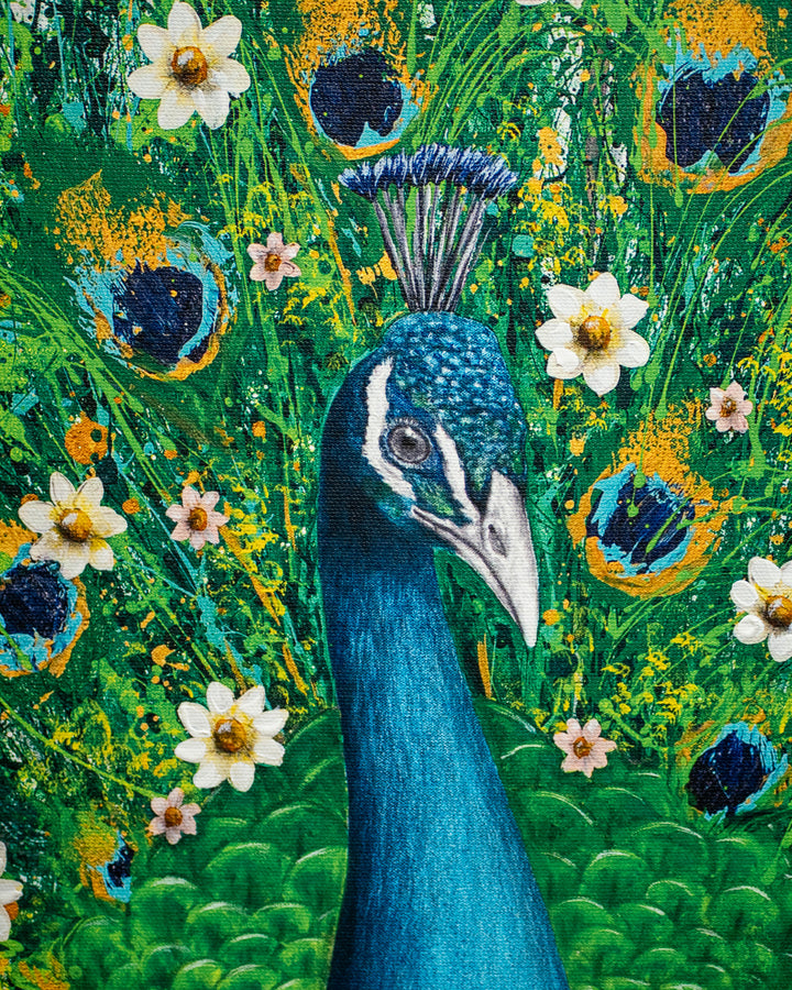 Poetic Peacock Limited Edition Hand Painted Gicleé Print