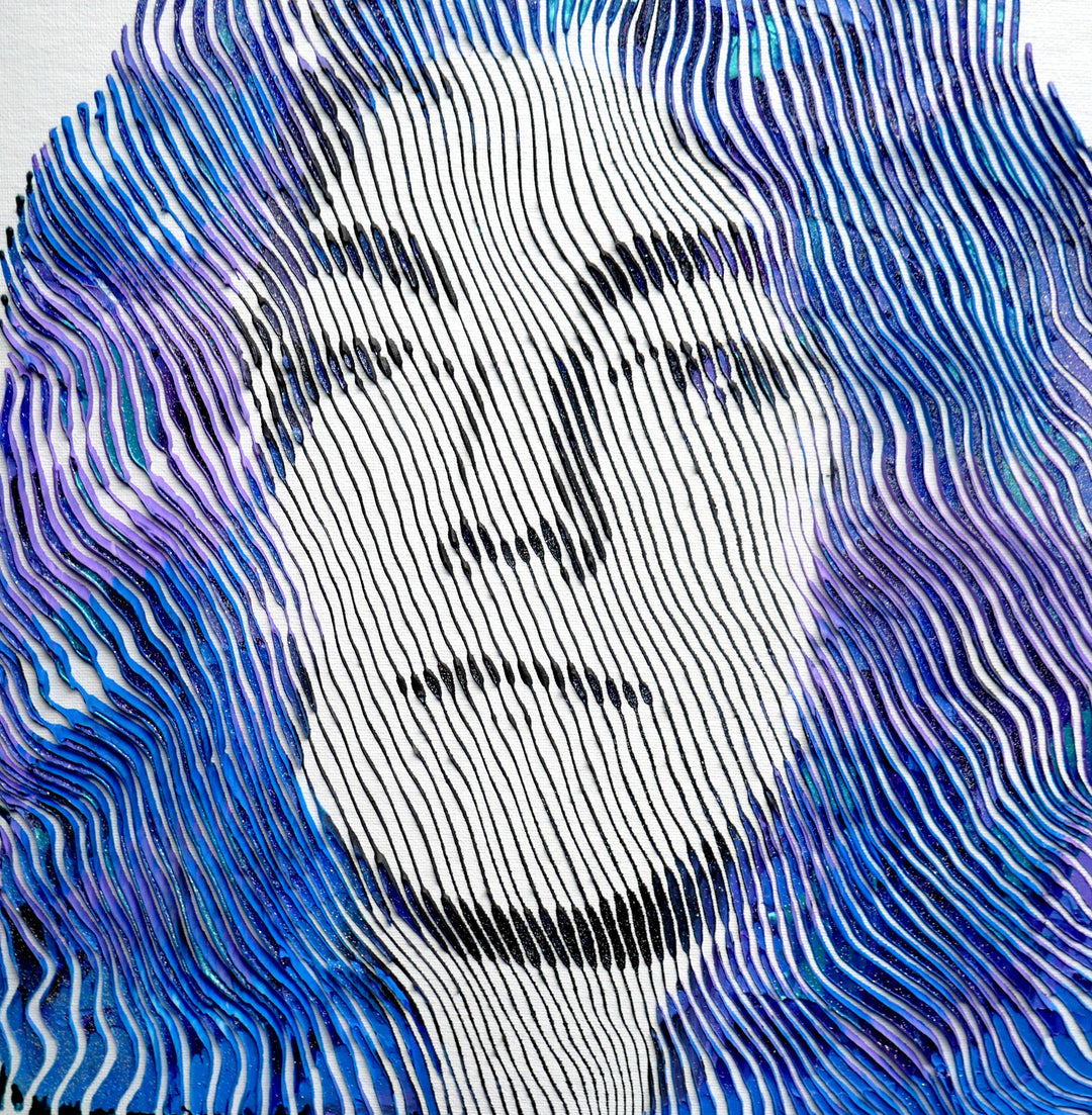  Pop-Art Portrait Mixed-Media Pop 3D 3Dimensional Original Art  Rock Star Robert Plant Led Zepplin
