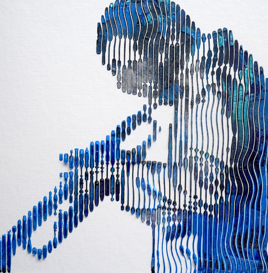 Pop-Art Portrait Mixed-Media Pop 3D 3Dimensional Original Art Jazz Miles Davis Musical