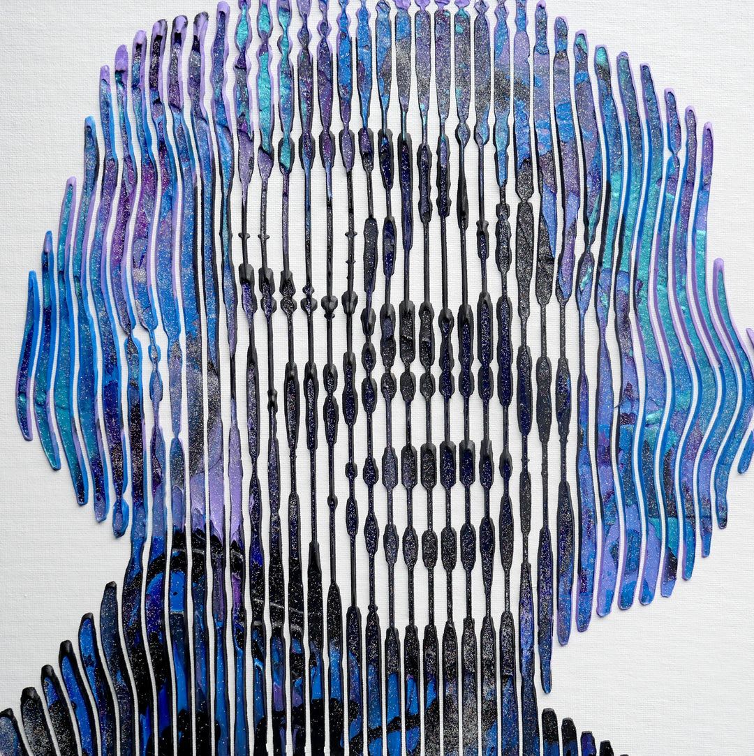 Pop-Art Portrait Mixed-Media Pop Musician Jazz 3D 3Dimensional Original Art Stevie Wonder 