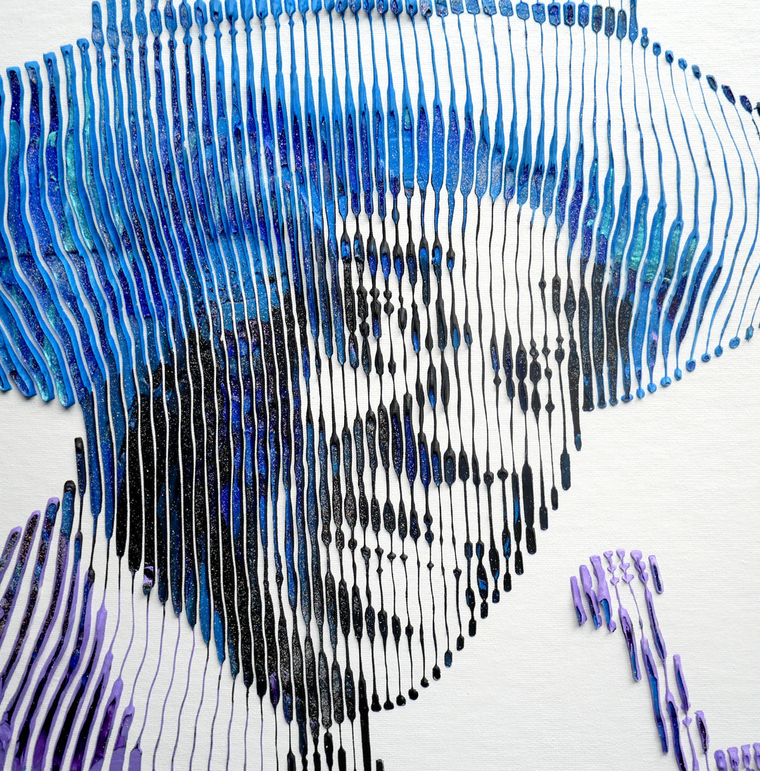 Pop-Art Portrait Mixed-Media Pop 3D 3Dimensional Original Art Jazz Louis Armstrong Musical
