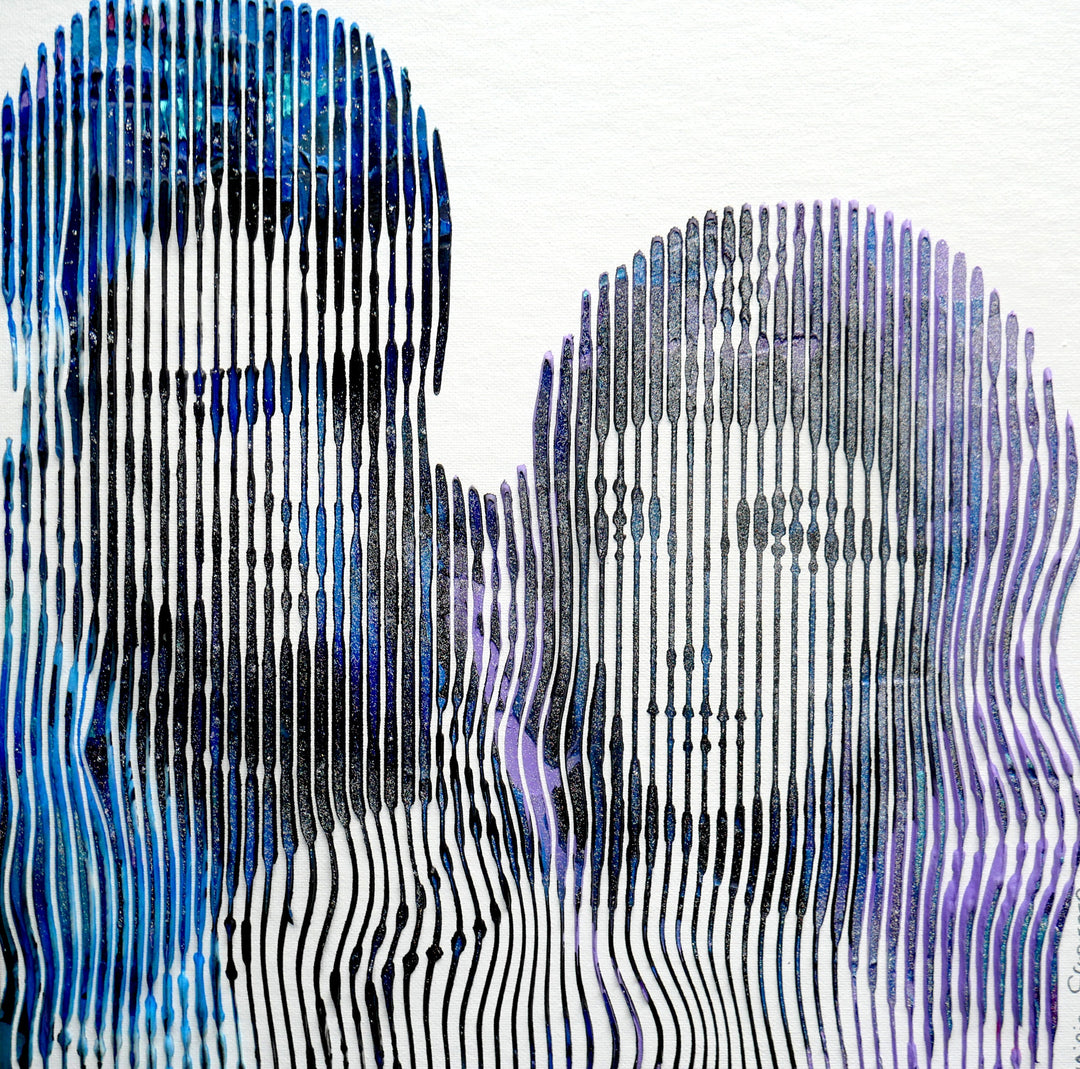 Pop-Art Portrait Mixed-Media Pop 3D 3Dimensional Original Art Old Hollywood Elizabeth Taylor Richard Burton Cleopatra 