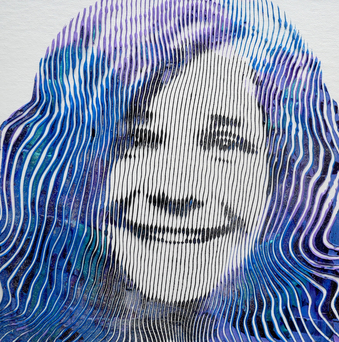 Franklin Benjamin Franklin Historical Founding Fathers Pop-Art Portrait Mixed-Media Pop 3D 3Dimensional Original Art Janis Joplin Music Musicians