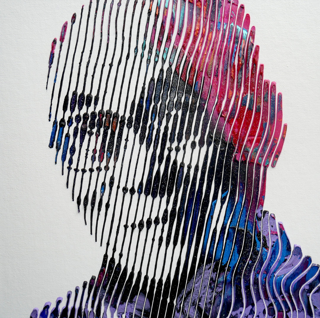 Pop-Art Portrait Mixed-Media Pop 3D 3Dimensional Original Art Dali Lama Forever 
