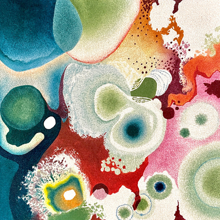 Abstract, Surrealism, Surrealist, Textured, Blue, Green, Pink