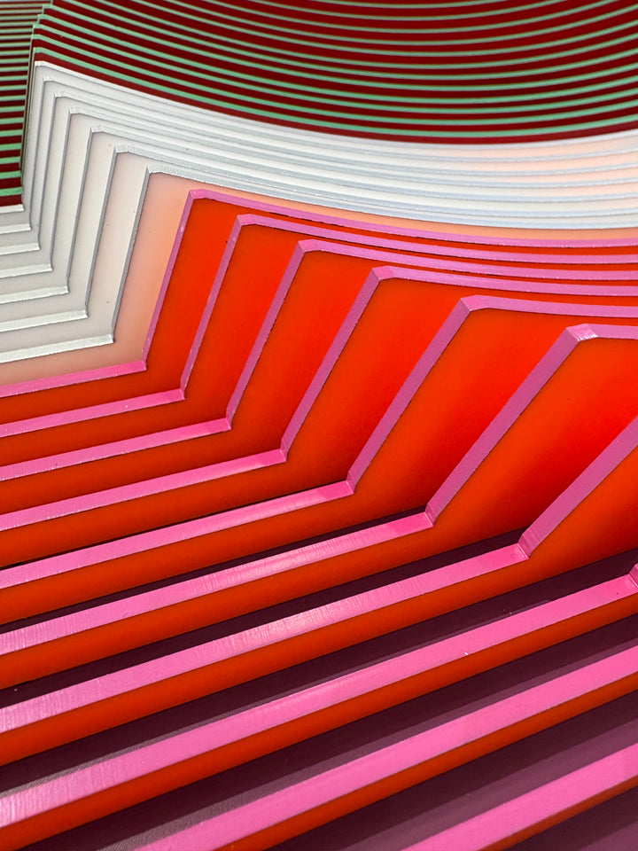 Porthole 225 by José Margulis – side angle view showing the dimensional plexiglass layers