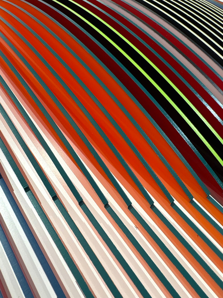 Porthole 232 by José Margulis – close-up detail of the plexiglass and acrylic paint layers