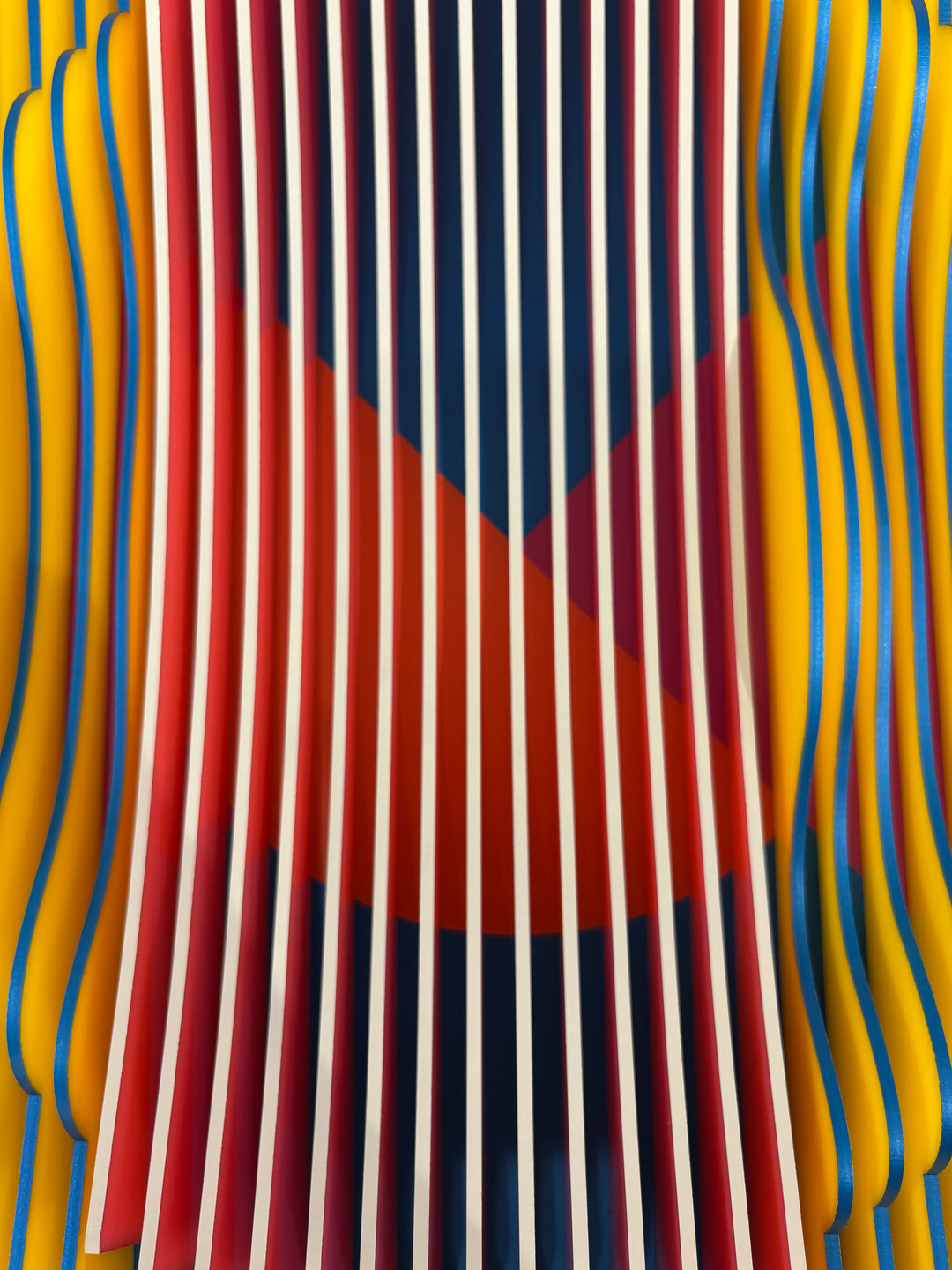 Porthole 446 by José Margulis – side angle view showing the dimensional plexiglass layers