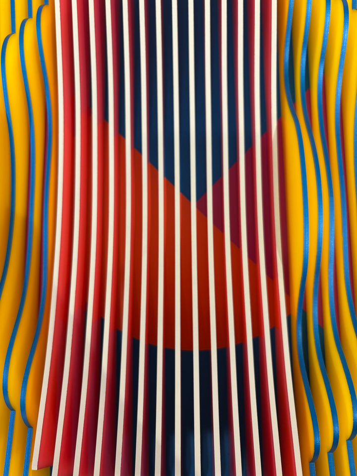 Porthole 446 by José Margulis – side angle view showing the dimensional plexiglass layers