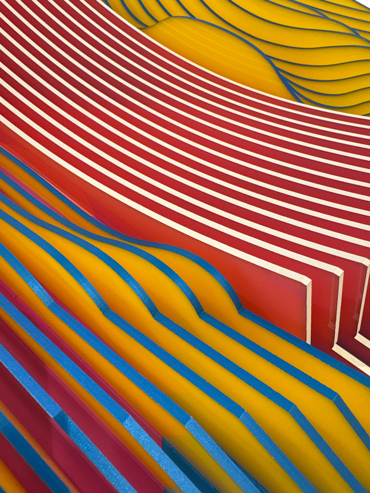 Porthole 446 by José Margulis – close-up view of the layered plexiglass strips
