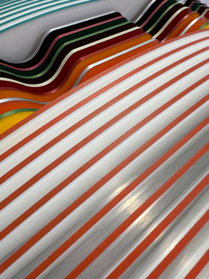Porthole 447 by José Margulis – close-up detail of the plexiglass and acrylic paint layers