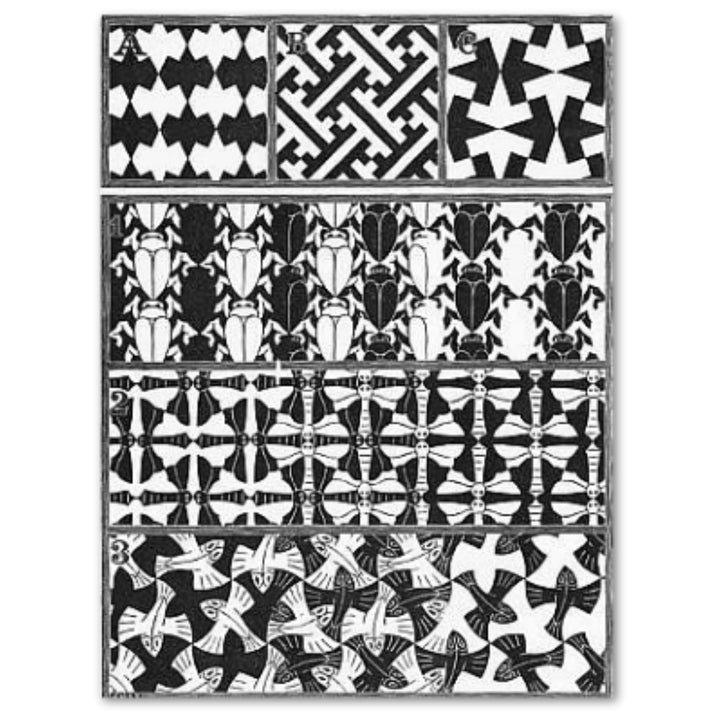 Regular Division of the Plane I Black Suite of 6 FULL SET