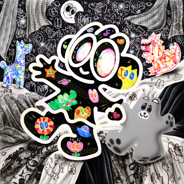 Black and White, Surrealism, Neo Pop, Pop Art, Japanese Artist