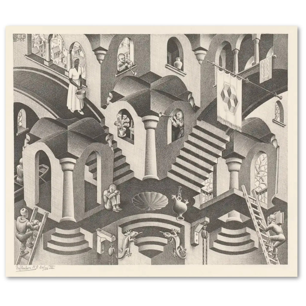 M.C Escher Signed Original Lithograph Waterfall | Morton Contemporary