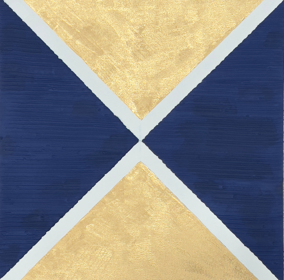 Geometric,Gold,Blue,Triangle,Modern,Contemporary,Abstract
