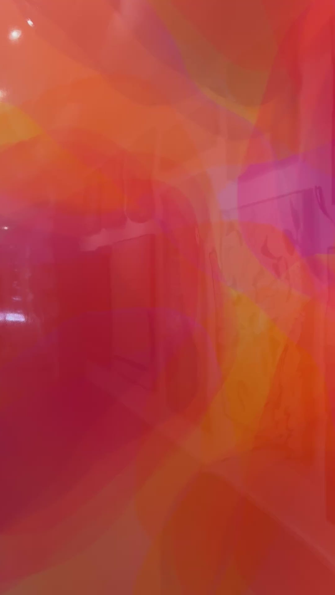 Abstract ethereal blending of gradient colors overlapping transparency pink yellow orange colors in organic shapes