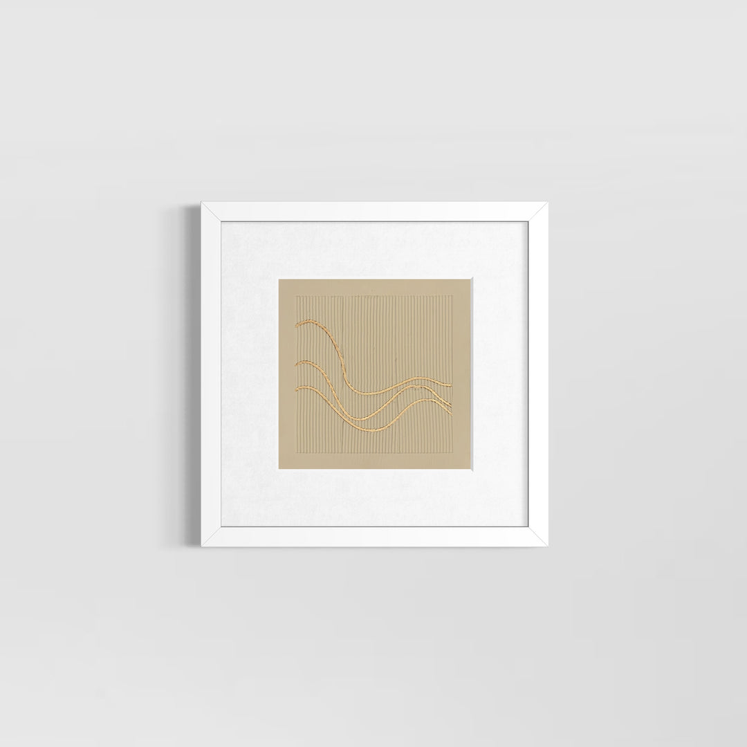 beige striped background with organic abstract gold lines 
