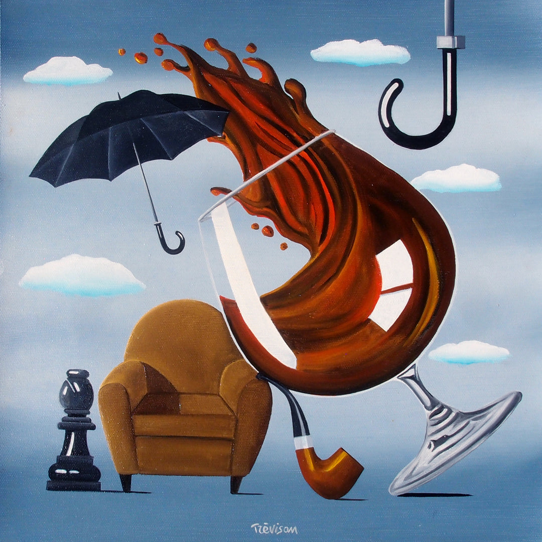 The Restful of the Afternoon, artwork by Carlo Trevisan. Oil on canvas. 14 by 14 inches.