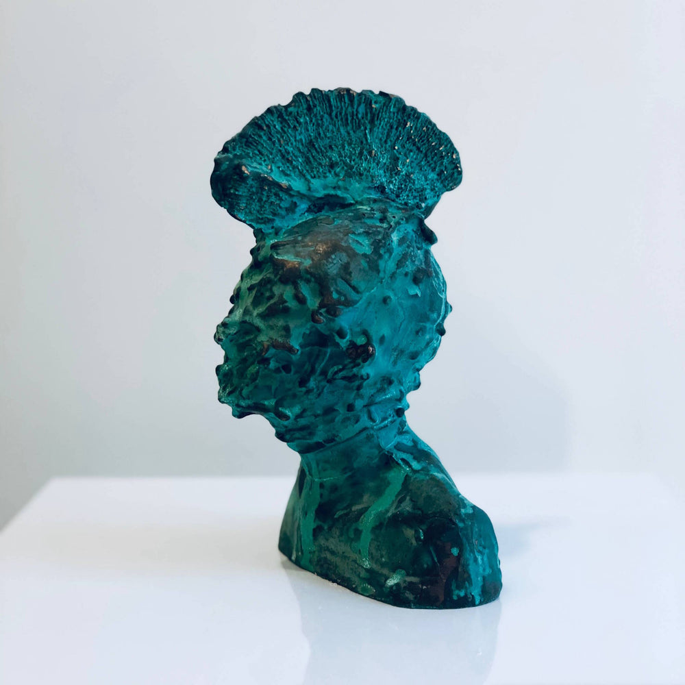 Coral Punk, artwork by Michal Cimala. Bronze. 4.75 by 4.75 by 2.5 inches.